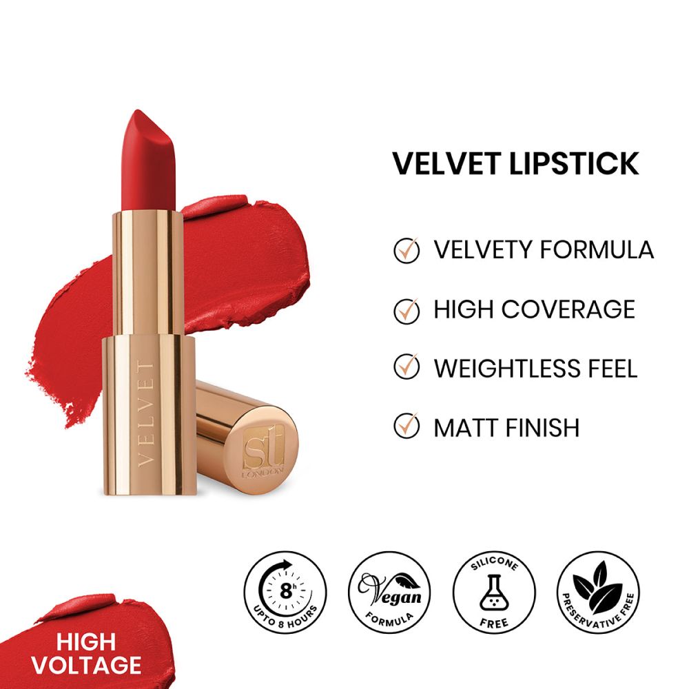 ST London Velvet Ultra-Matt Lipstick, High Voltage - Main Image