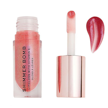 Makeup Revolution Shimmer Bomb Lip Gloss, Daydream Pink - Main Image