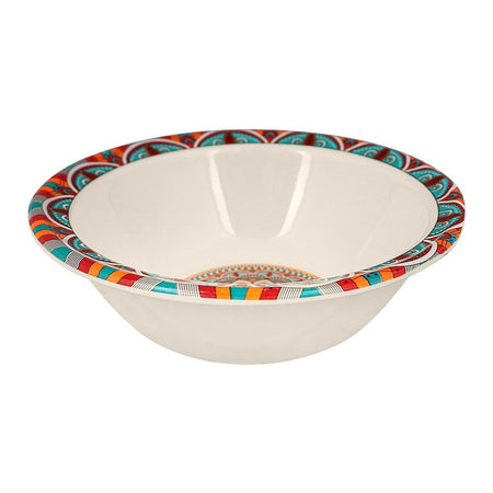 Sky Melamine Ajrak Print Bowl, 5.5 Inches, Stylish Tableware, Cultural Design - Main Image