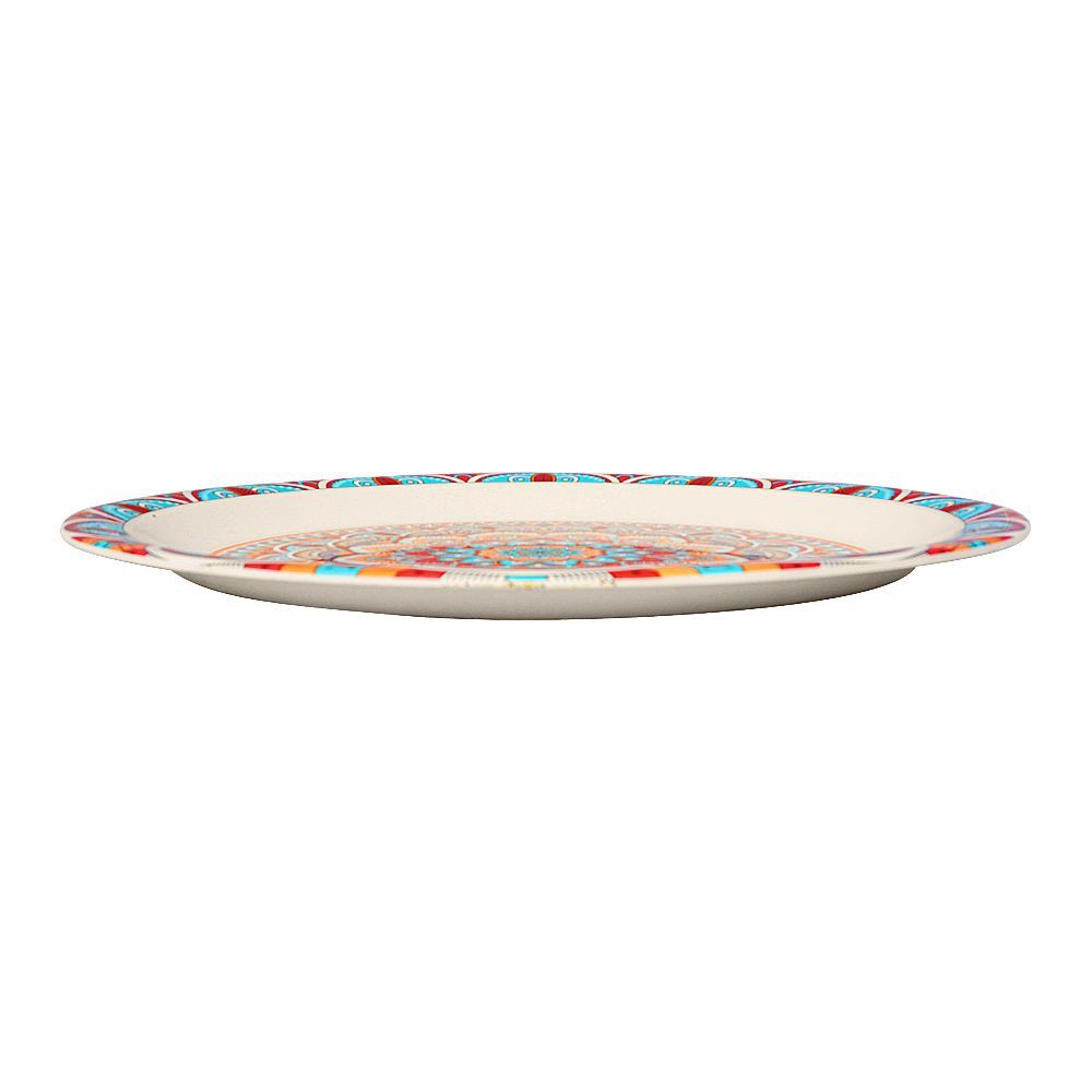 Sky Melamine Rice Dish, Ajrak Print, Cultural Design, Durable Tableware - Main Image