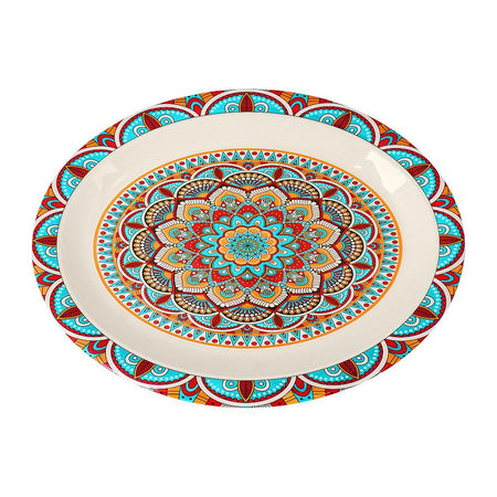 Sky Melamine Rice Dish, Ajrak Print, Cultural Design, Durable Tableware - Image 2