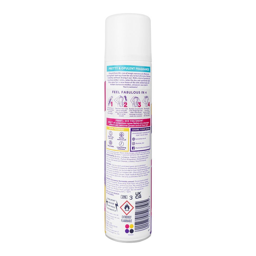 Batiste Oriental Jasmine Opulence, Dry Shampoo, 200ml - Image 2
