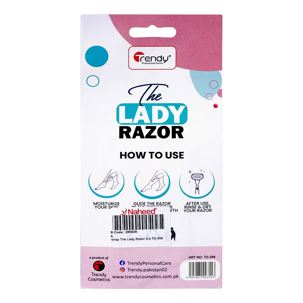 Trendy The Lady Razor, 2-Pack, TD-399 - Image 2