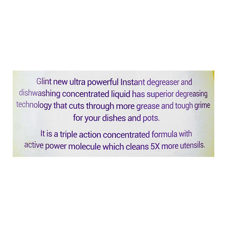 Glint Concentrated Dish Wash Liquid, Remove Grease, 475ml - Image 3