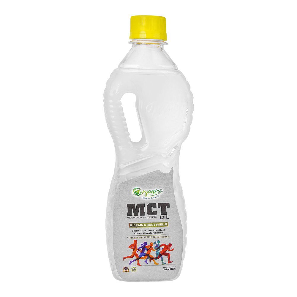 Organico MCT Oil Bottle, Cooking Oil, 500ml - Main Image