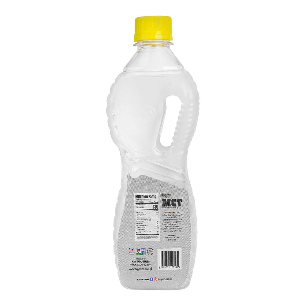 Organico MCT Oil Bottle, Cooking Oil, 500ml - Image 2