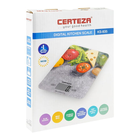 Certeza Digital Kitchen Scale, Precise Weighing for Cooking & Baking, KS-835 - Main Image