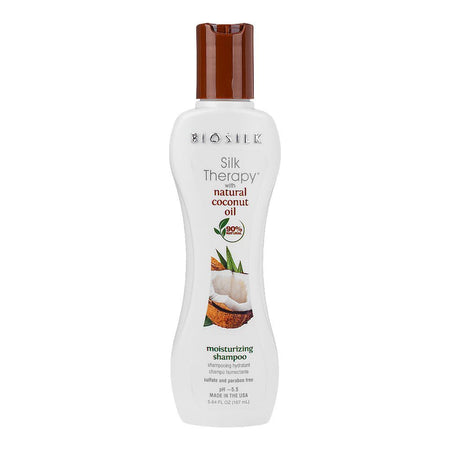 Biosilk Silk Therapy with 90% Natural Coconut Oil Moisturizing Sulfate & Paraben Free Shampoo, 167ml - Main Image