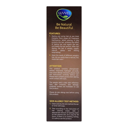 Luvvel Hair Darkening Shampoo, Light Brown, 200ml - Image 3