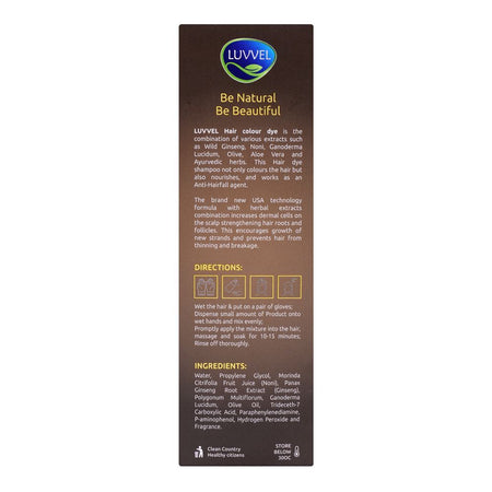 Luvvel Hair Darkening Shampoo, Light Brown, 200ml - Image 4
