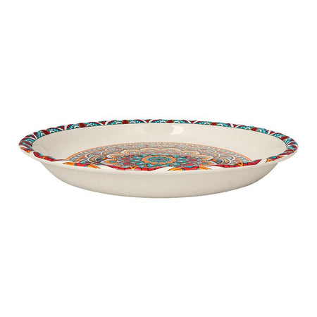 Sky Melamine Thal, Small, Ajrak Print, 12 Inches, Cultural Design, Serving Plate - Main Image