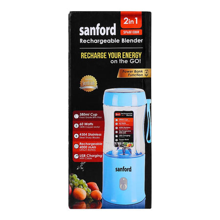 Sanford Rechargeable Blender 2 In 1, SF-6810BR - Image 2