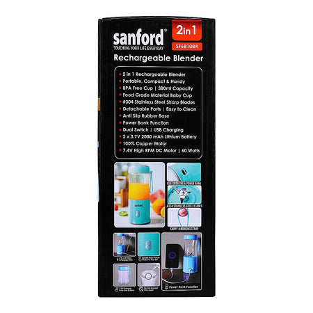 Sanford Rechargeable Blender 2 In 1, SF-6810BR - Image 3