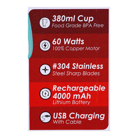 Sanford Rechargeable Blender 2 In 1, SF-6810BR - Image 5