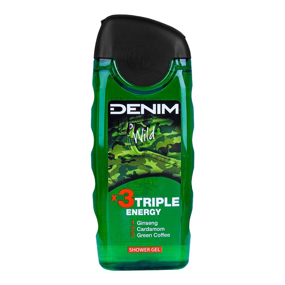 Denim Wild Triple Energy Shower Gel, 250ml - Main Image