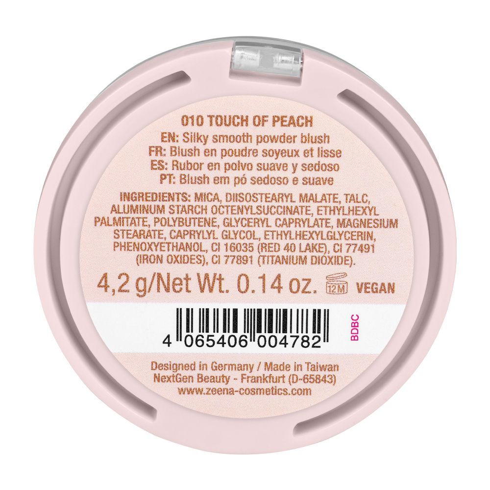 Zeena Powder Blush, 010 Touch Of Peach - Image 3