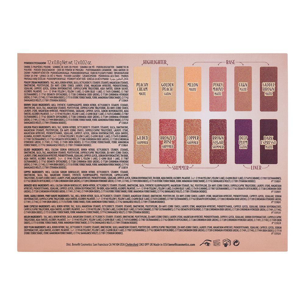 Benefit Big Beautiful Eyeshadow Palette, 12-Shades - Image 3