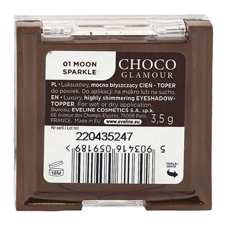 Eveline Choco Glamour Eyeshadow, 01 Moon Sparkle, 3.5g - Image 3
