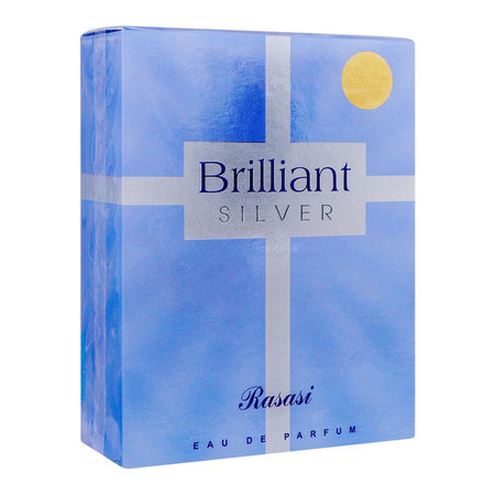 Rasasi Brilliant Silver, Eau de Parfum, For Men & Women, 100ml - Image 2