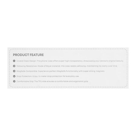 Aukey Clear View Magnetic Clear Phone Case, Transparent, For iPhone 2023 Pro 6.1", PC-TM10C - Image 3