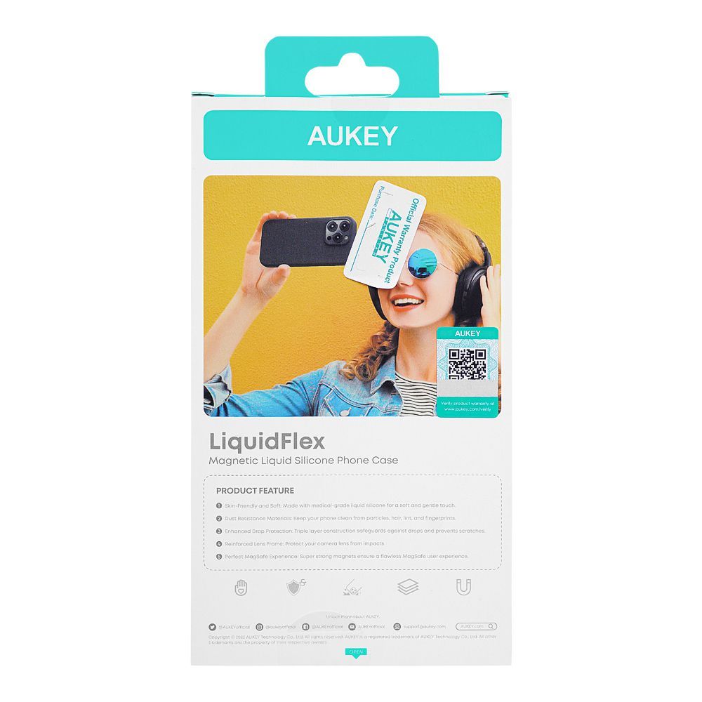 Aukey Liquid Flex Magnetic Liquid Silicone Phone Case, Black, For iPhone 2023 Pro 6.1", PC-GJ10C - Image 2