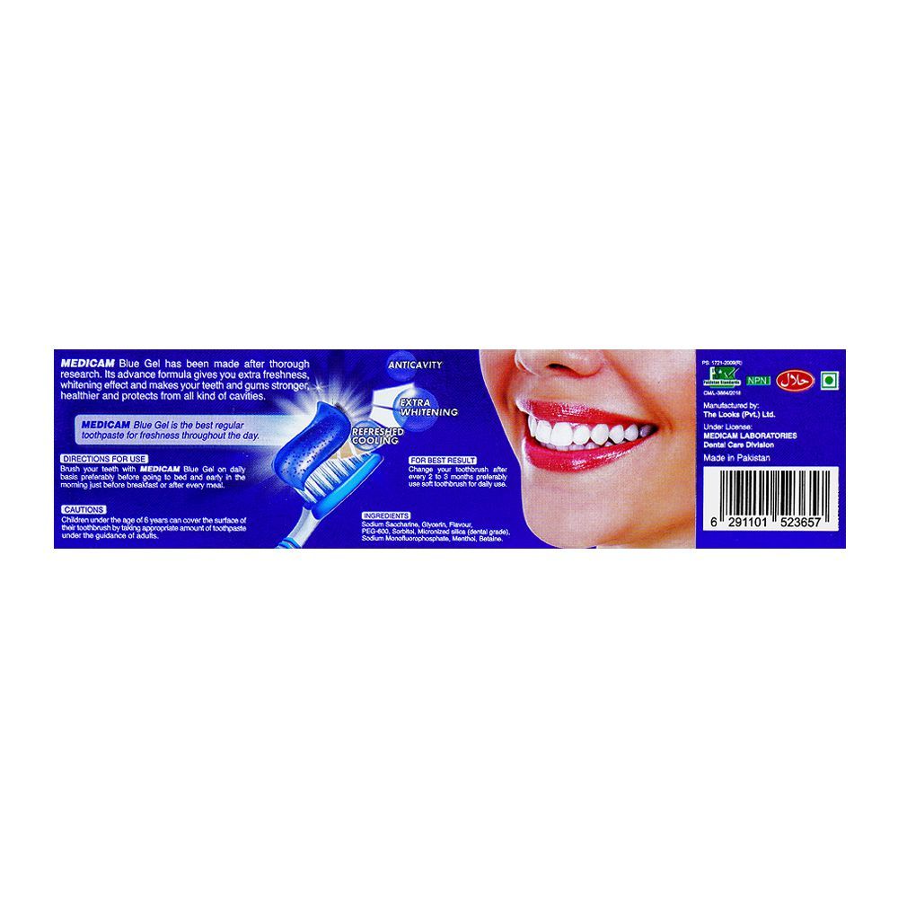Medicam Ultra Fresh 3in1 Blue Gel Toothpaste, 75g - Image 3