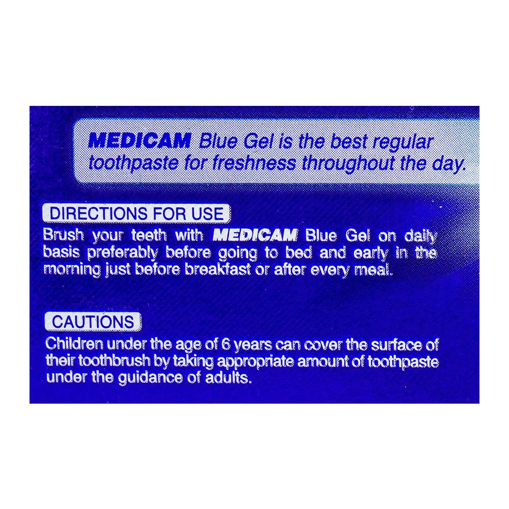 Medicam Ultra Fresh 3in1 Blue Gel Toothpaste, 75g - Image 4