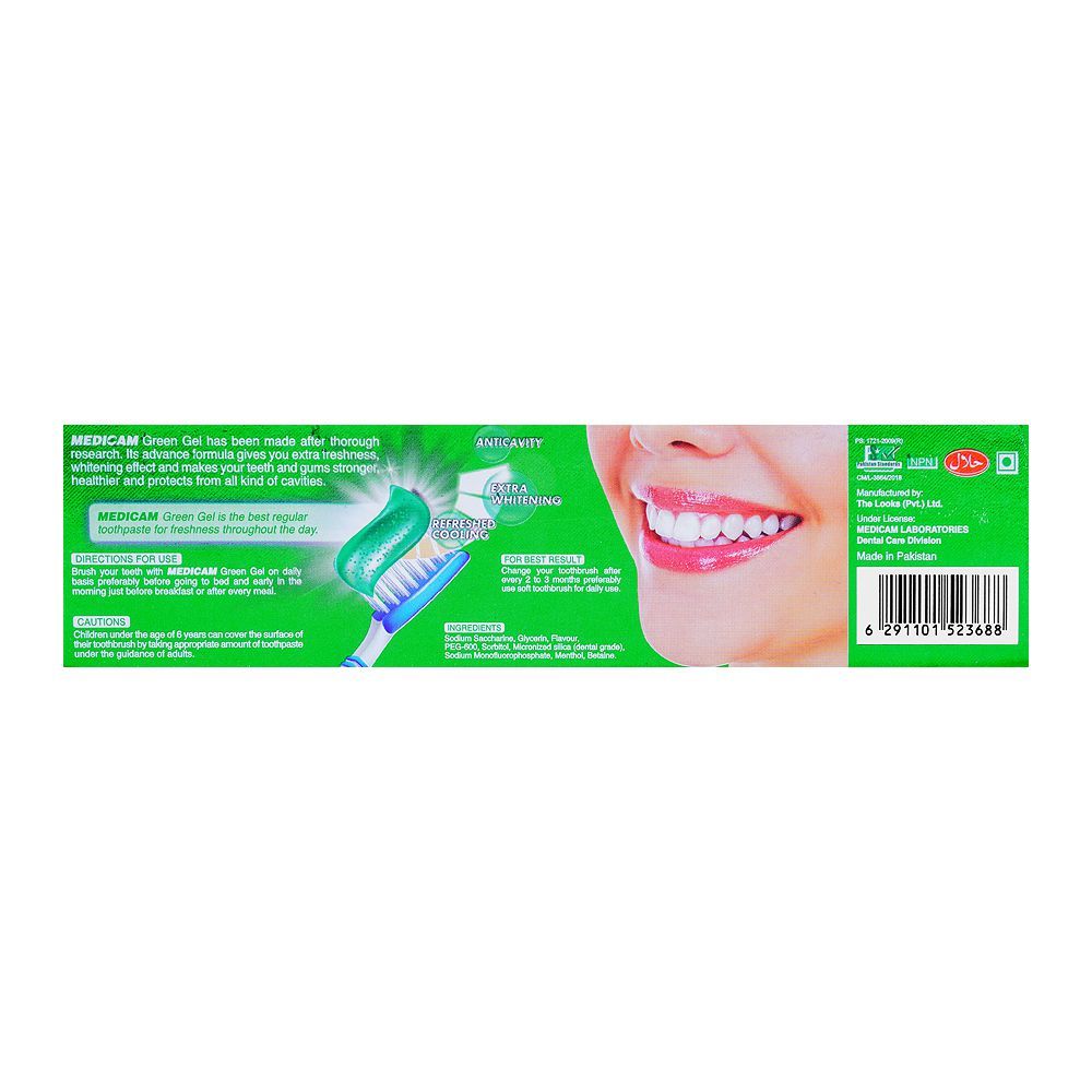 Medicam Ultra Fresh 3in1 Green Gel Toothpaste, 75g - Image 3