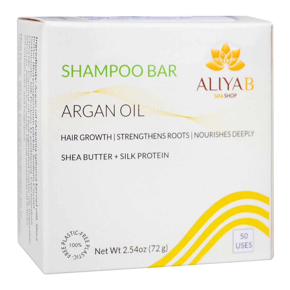 Aliya B Argan Oil Shampoo Bar, For All Hair Types, 72g - Main Image
