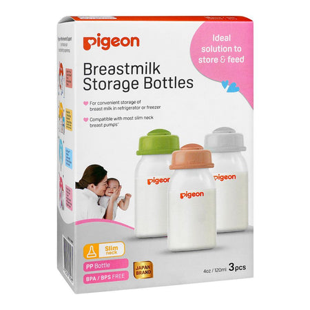 Pigeon Breastmilk Storage Bottles, 120ml Each, 3-Pack, A79898 - Main Image