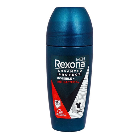 Rexona Advanced Protect Invisible+Antibacterial Deodorant Roll On, For Men, 45ml - Main Image