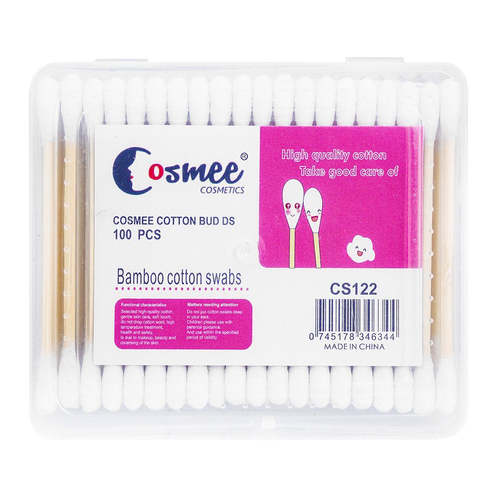 Cosmee Bamboo Cotton Buds, 100-Pack - Image 2