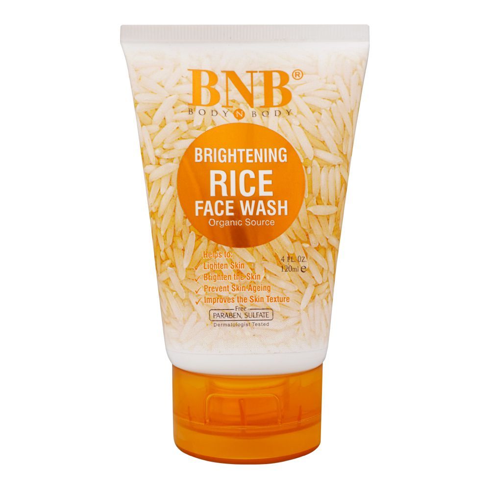 BNB Organic Source Brightening Rice Face Wash, Paraben and Sulfate Free, 120ml - Main Image