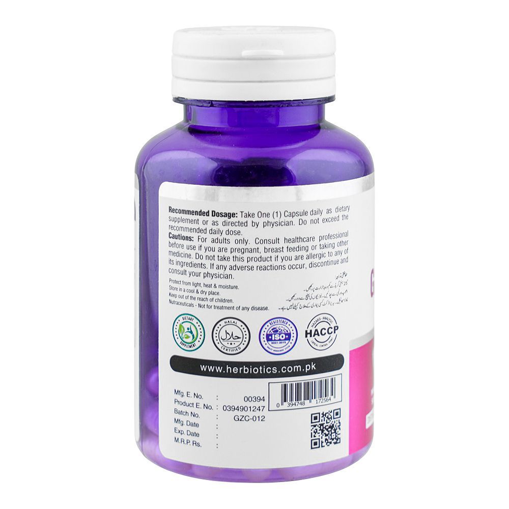 Herbiotics Glutazin Glutathione Dietary Supplement 250mg, Bottle (30 Capsules) - Image 2