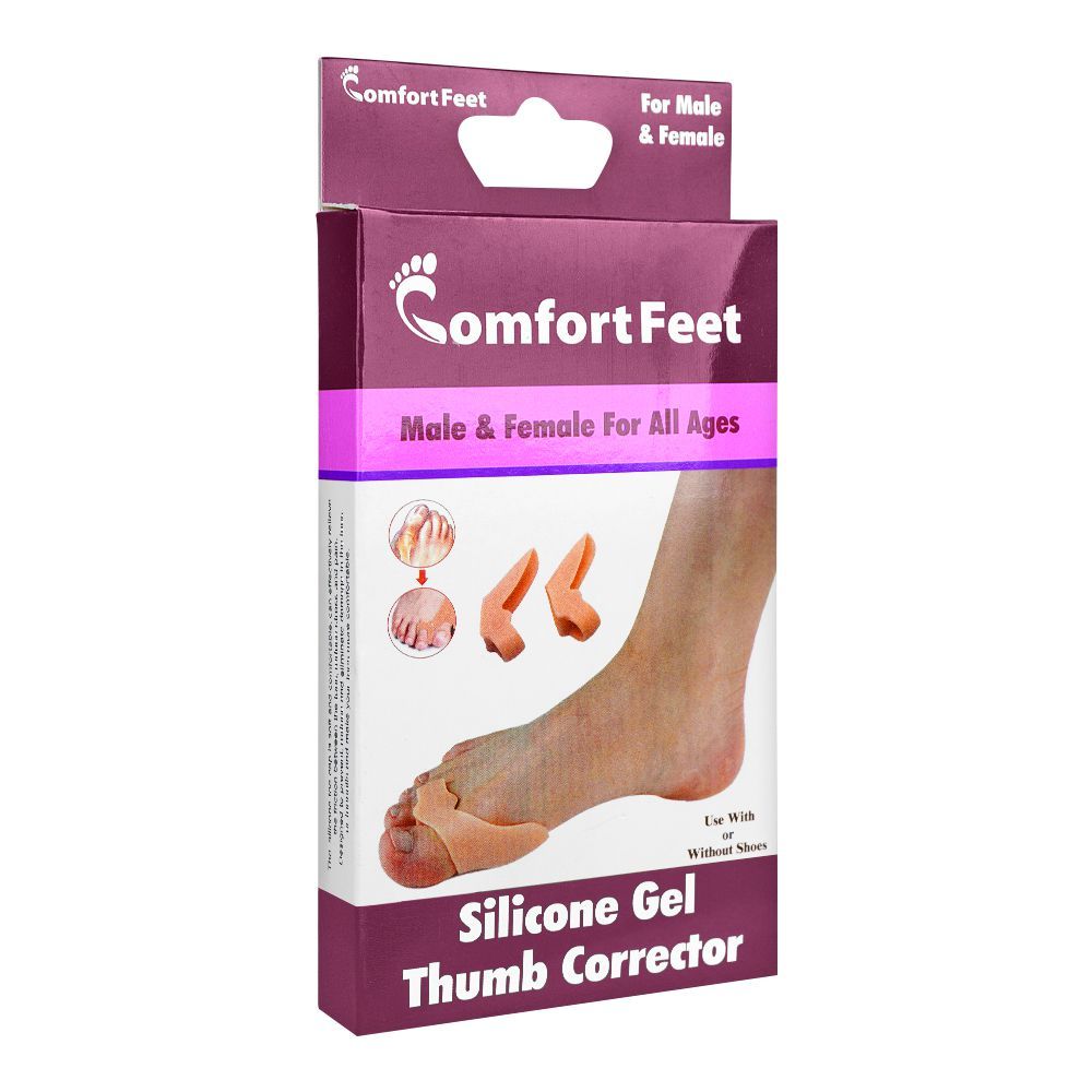 Comfort Feet Silicone Gel Thumb Corrector & Toe Straightener, For Bunion Relief - Main Image