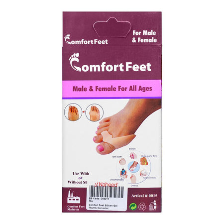 Comfort Feet Silicone Gel Thumb Corrector & Toe Straightener, For Bunion Relief - Image 2