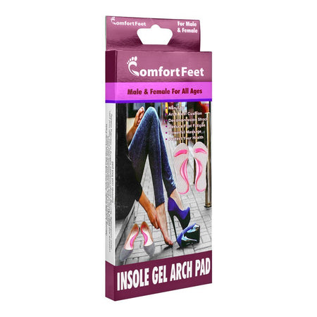 Comfort Feet Non-Slip Gel Arch Pad - Stretchable Insoles, For Foot Fatigue Relief - Main Image