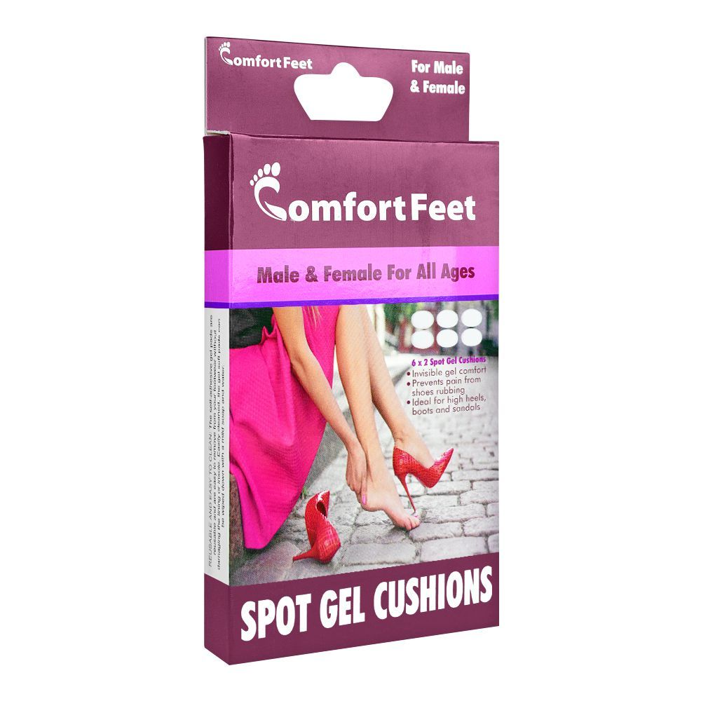 Comfort Feet Self-Adhesive Spot Gel Cushions - For High Heels & Boots, 12-Pack - Main Image