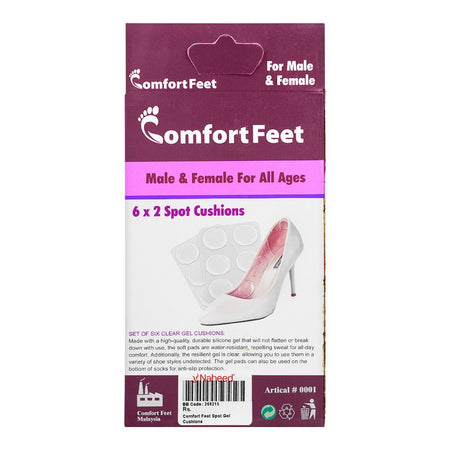 Comfort Feet Self-Adhesive Spot Gel Cushions - For High Heels & Boots, 12-Pack - Image 2