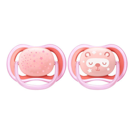 Avent Ultra Air Night Soothers, For 6-18 Months, 2-Pack, SCF376/22 - Main Image