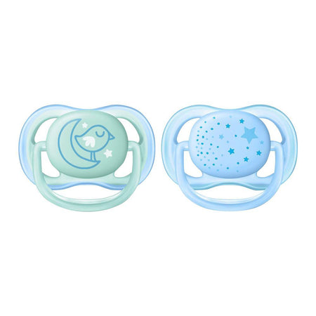 Avent Ultra Air Night Soothers, For 6-18 Months, 2-Pack, SCF376/21 - Main Image