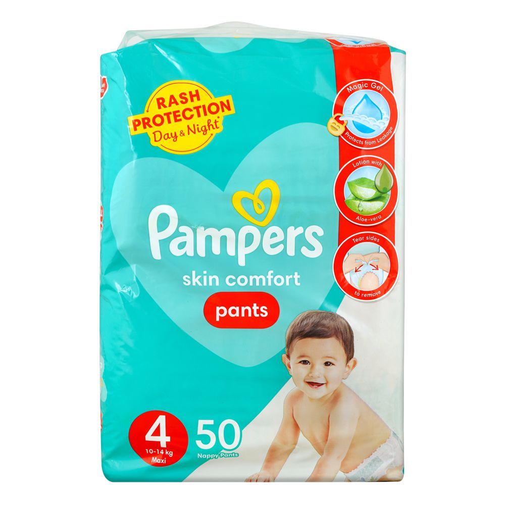 Pampers Skin Comfort Pants, No.4, Maxi 10-14 Kg, 50-Pack - Main Image