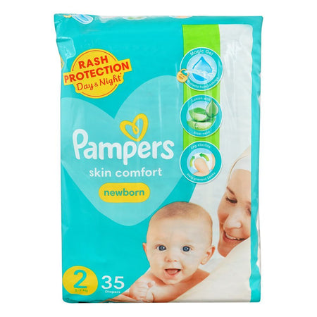 Pampers Skin Comfort Newborn Diapers, No.2, 3-7 Kg, 35-Pack - Main Image
