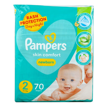 Pampers Skin Comfort Newborn Diapers, No.2, 3-7 Kg, 70-Pack - Main Image