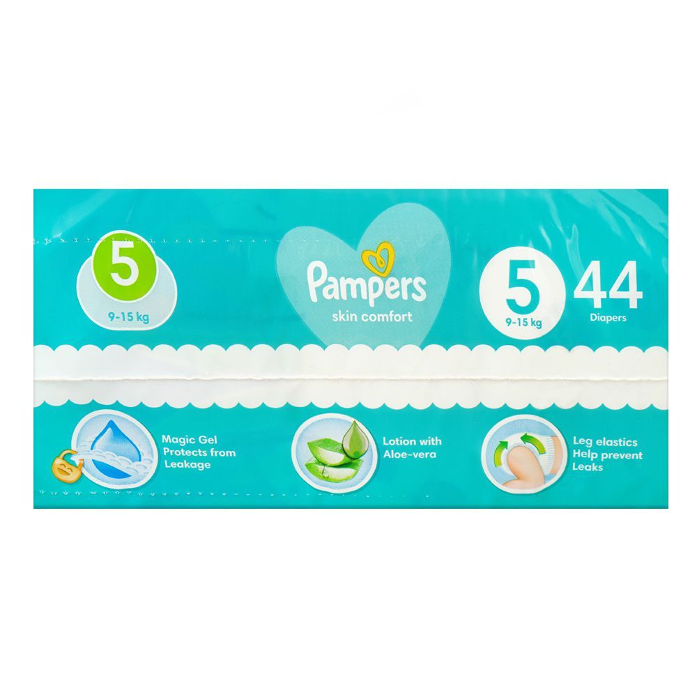 Pampers Skin Comfort Diaper, No.5, 9-15 Kg, 44-Pack - Image 2