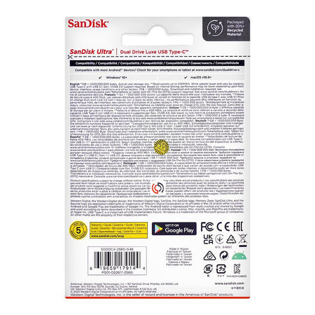 Sandisk Ultra 256GB Dual Drive Luxe USB Type-C, SDDDC4-256G-G46 - Image 3