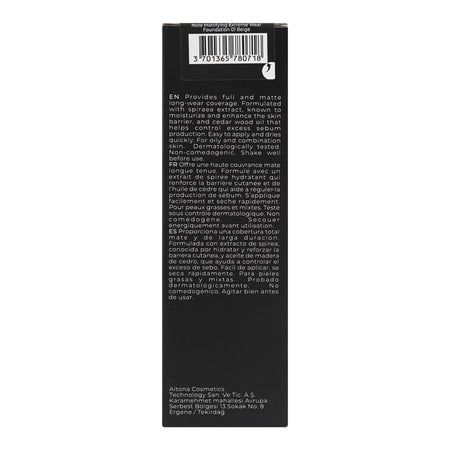 J. Note Mattifying Extreme Wear Liquid Foundation, SPF 15, 30ml, 01 Beige - Image 5