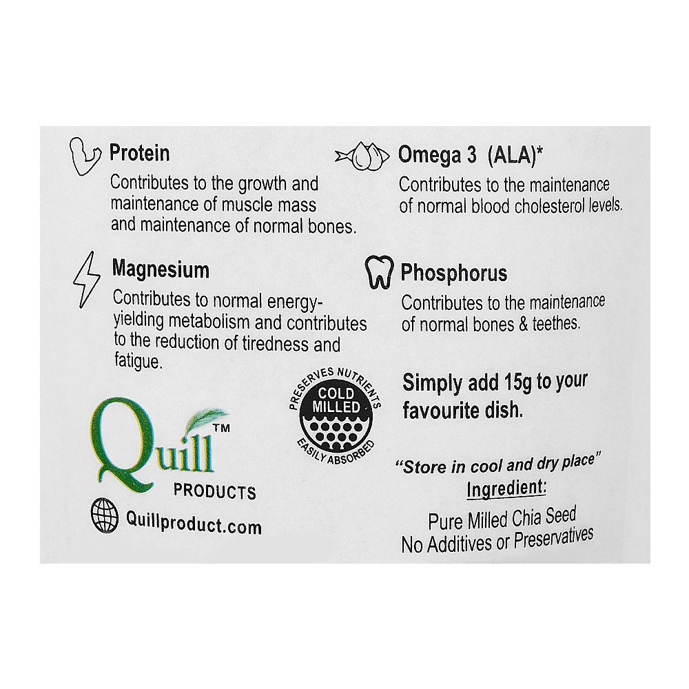 Quill Milled Chia Seeds, 150g - Image 3