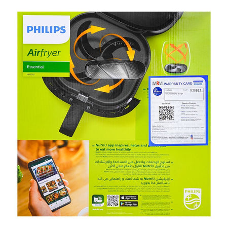 Philips Essential Air Fryer, Black, HD9252/91 - Image 3