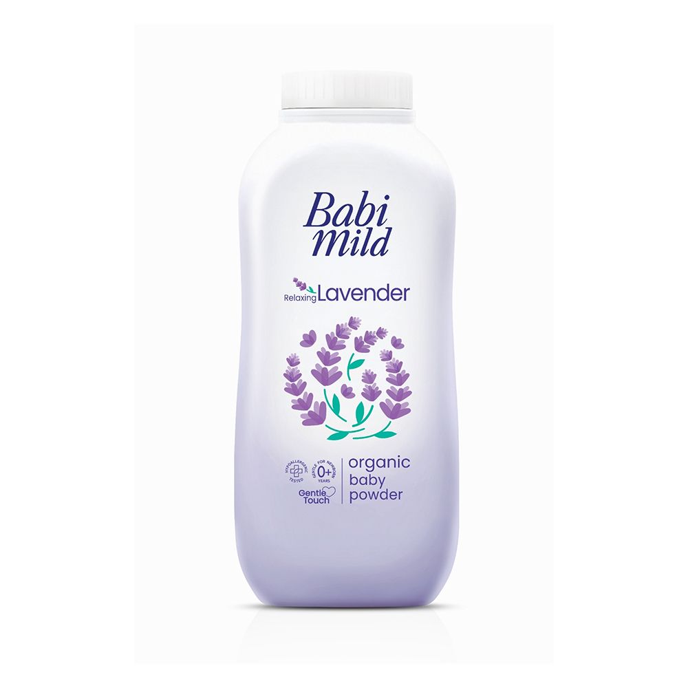 Babi Mild Relaxing Lavender Organic Baby Powder, 160g - Main Image